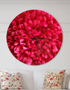 Pink Aster Flower Petals Close up - Oversized Traditional Wall CLock