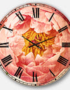 Bunch of Light Pink Peony Flowers - Floral Large Wall CLock