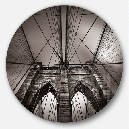 Brooklyn Bridge in NYC USA - Oversized Industrial Wall CLock