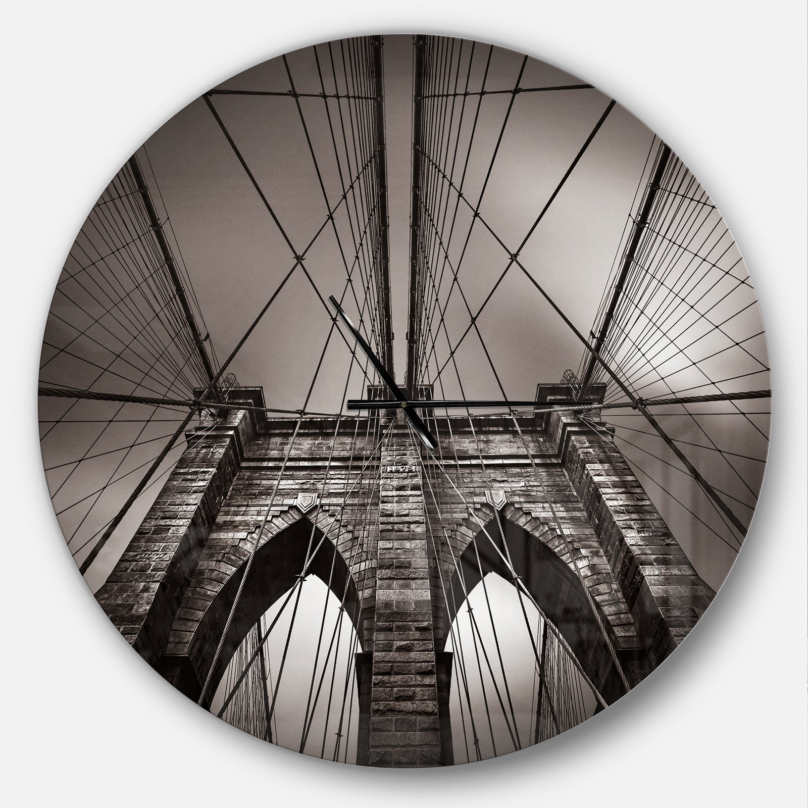 Brooklyn Bridge in NYC USA - Oversized Industrial Wall CLock