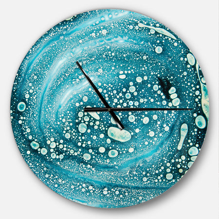 Precious Blue Fabulous Pattern - Oversized Modern Wall CLock