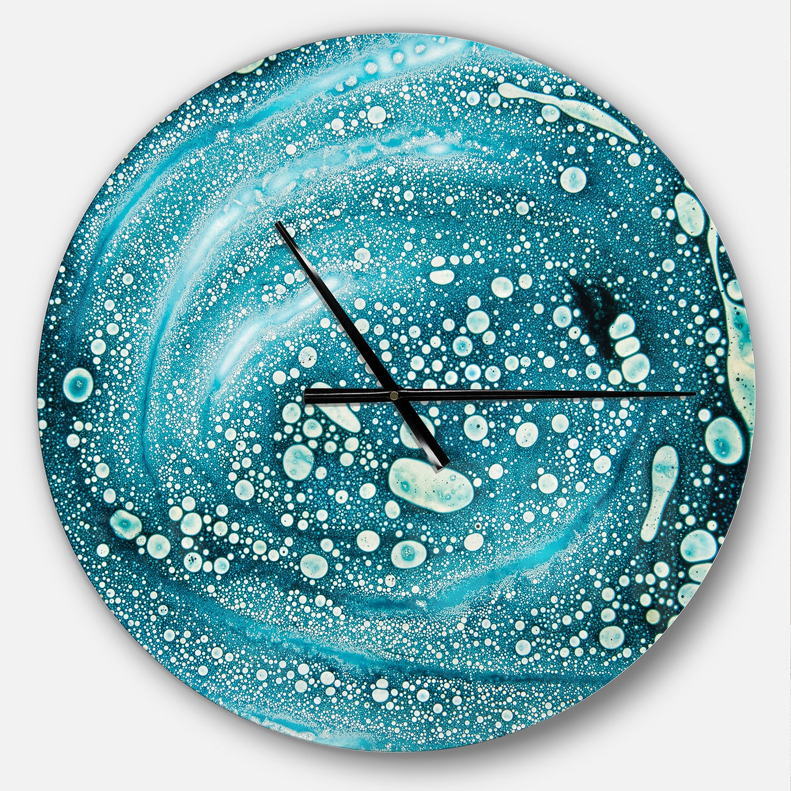 Precious Blue Fabulous Pattern - Oversized Modern Wall CLock