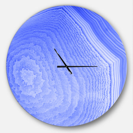 Dark Blue Agate Structure - Oversized Modern Wall CLock