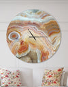 Strips and Ovals on Agate - Oversized Modern Wall CLock