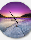 Sunrise over Frozen Lake - Oversized Landscapes Wall CLock