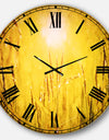 Yellow Grass Flower at Sunset - Landscape Wall CLock