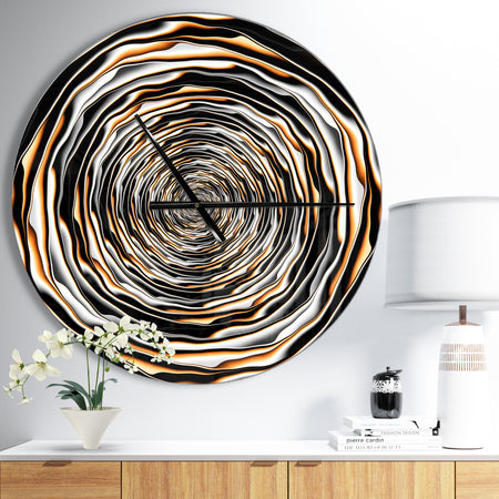 Fractal Rotating Abstract Design - Large Modern Wall CLock