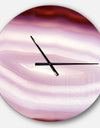 Pink Agate Geode Geological Crystals - Oversized Modern Wall CLock