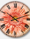 Single Daisy on White Background - Oversized Floral Wall CLock