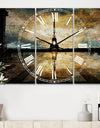 Reflection of Paris Eiffel TowerWith Clouds - Cottage 3 Panels Large Wall CLock