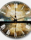 Reflection of Paris Eiffel TowerWith Clouds - Oversized Wall CLock