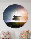 Single Tree Space Background - Oversized Traditional Wall CLock