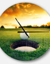 Golf Ball Near Hole - Oversized Sport Wall CLock