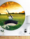 Golf Ball Near Hole - Oversized Sport Wall CLock