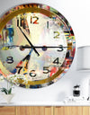 People and Time Acrylic Watercolor - Oversized Modern Wall CLock