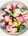 Watercolor Floral Bouquet - Floral Large Wall CLock