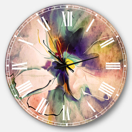 Abstract Creative Blue Flower - Oversized Floral Wall CLock