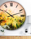 Cosmos Flowers and White Wildflowers - Floral Large Wall CLock