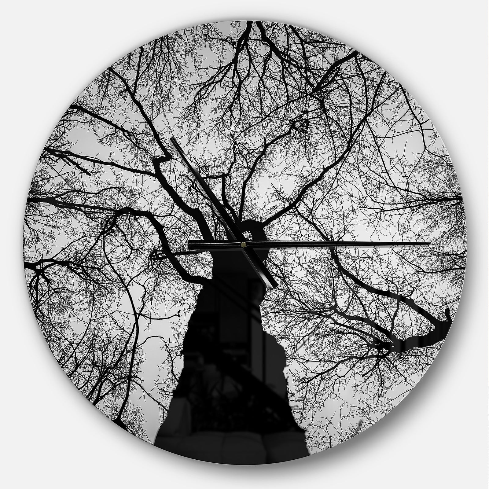 Hoto of Winter Branches - Oversized Forest Wall CLock