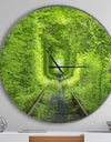Forest around Rail Way Tunnel - Oversized Landscapes Wall CLock