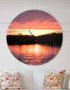 Sunset on Tropical Lagoon - Oversized Coastal Wall CLock