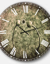 Fungus on Leather Surface - Landscape Large Wall CLock