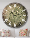 Fungus on Leather Surface - Landscape Large Wall CLock
