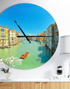Green Grand Canal Venice - Oversized Coastal Wall CLock