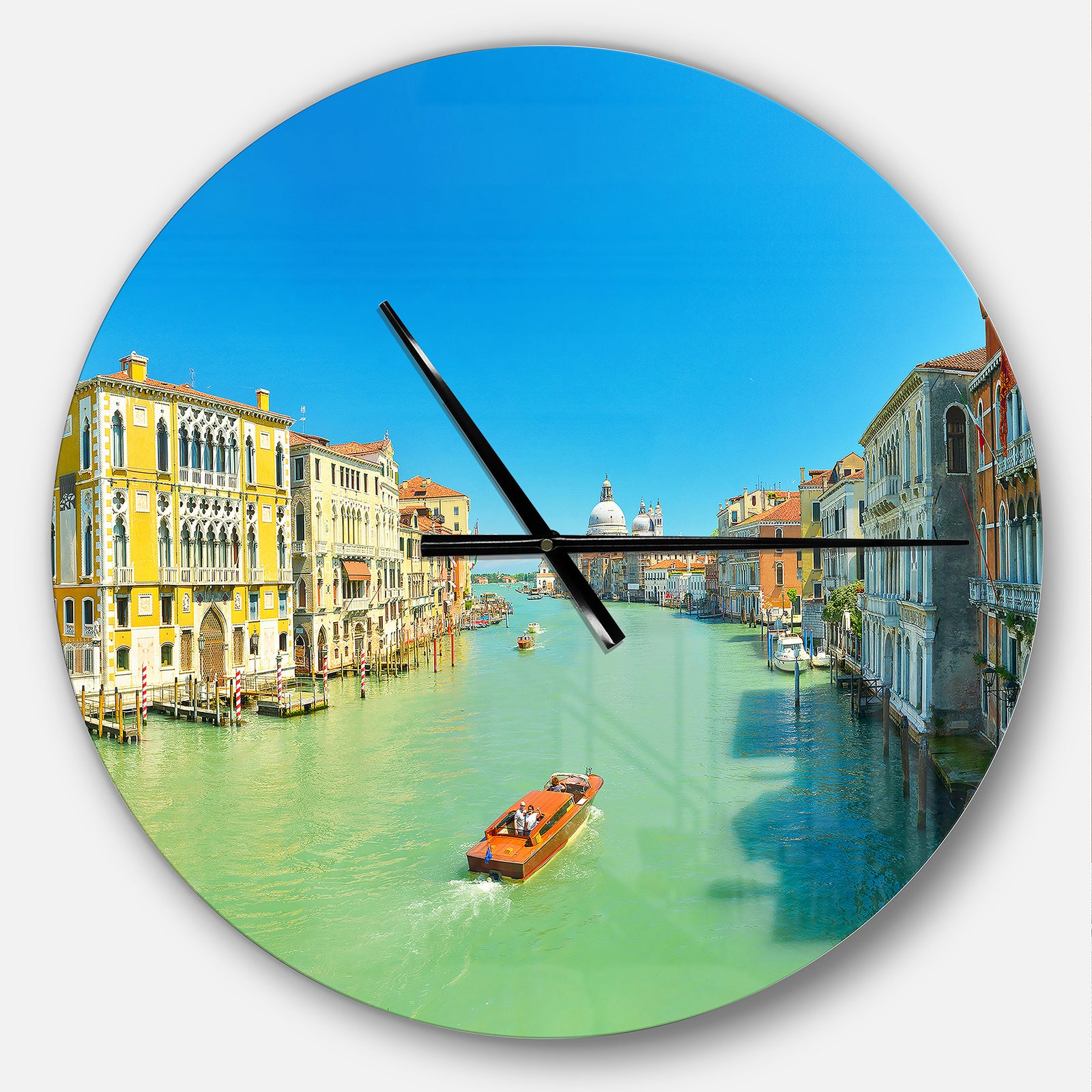Green Grand Canal Venice - Oversized Coastal Wall CLock