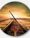 Junction of Railways Track - Oversized Modern Wall CLock