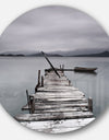 Pier and Boats at Seashore - Oversized Coastal Wall CLock