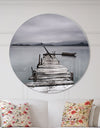 Pier and Boats at Seashore - Oversized Coastal Wall CLock