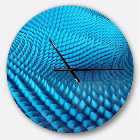 Abstract Blue Wavy Background - Oversized Modern Wall CLock