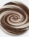 Chocolate and Milk Candy Spiral Design - Oversized Modern Wall CLock