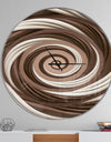 Chocolate and Milk Candy Spiral Design - Oversized Modern Wall CLock