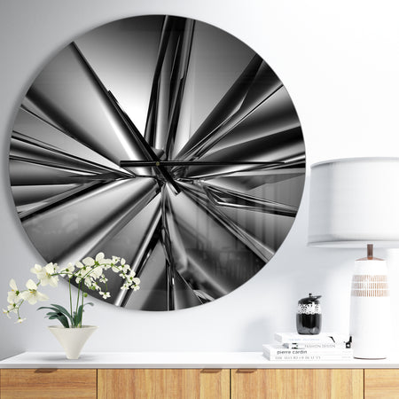 Futuristic Crystal Background - Oversized Modern Wall CLock