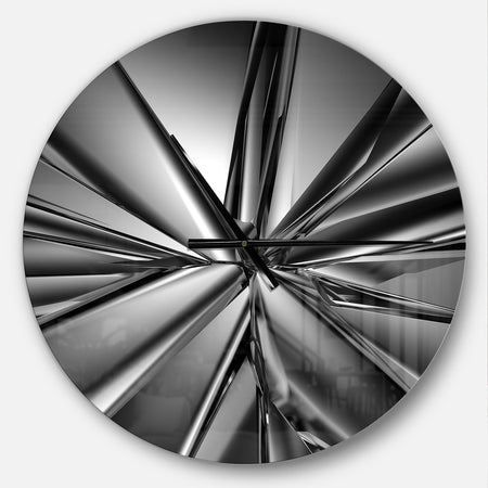 Futuristic Crystal Background - Oversized Modern Wall CLock