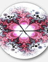 Violet Fractal Flower Pattern - Oversized Modern Wall CLock