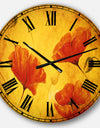 Red Poppy Flower - Floral Wall CLock