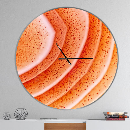Kazakhstan Red agate macro - Oversized Modern Wall CLock