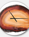 Brown agate isolated - Oversized Modern Wall CLock