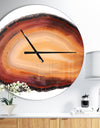 Brown agate isolated - Oversized Modern Wall CLock