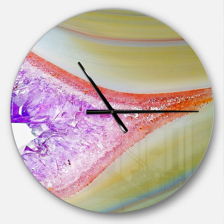 Natural agate - Oversized Modern Wall CLock