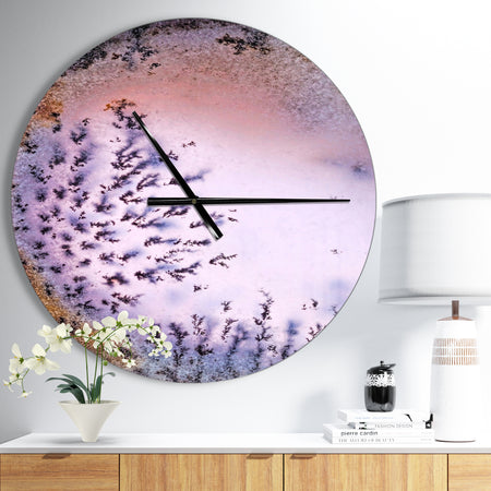 Crystal Dendrite macro - Oversized Modern Wall CLock
