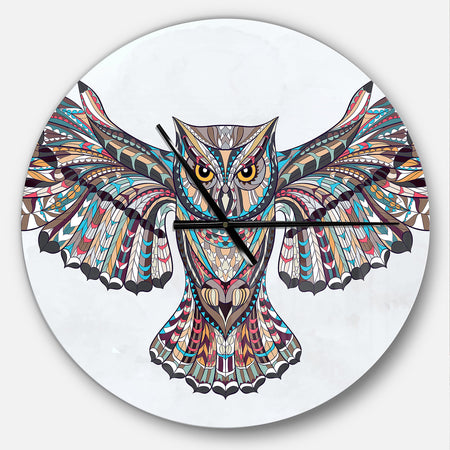 Owl on the Grudge - Oversized Children's Art Wall CLock