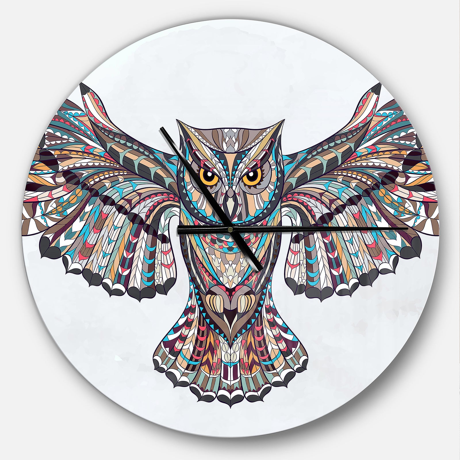 Owl on the Grudge - Oversized Children's Art Wall CLock