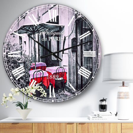 Restaurant Terrace on the street - Cityscapes Wall CLock