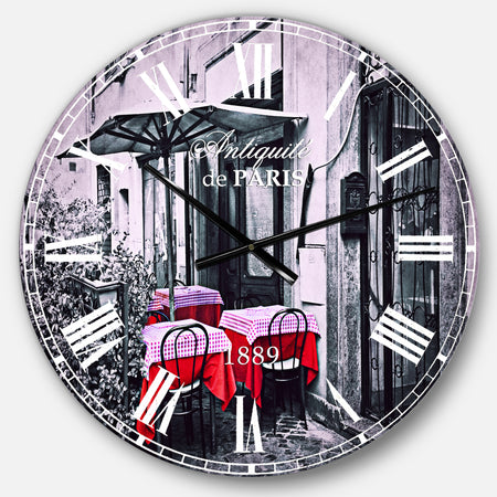 Restaurant Terrace on the street - Cityscapes Wall CLock