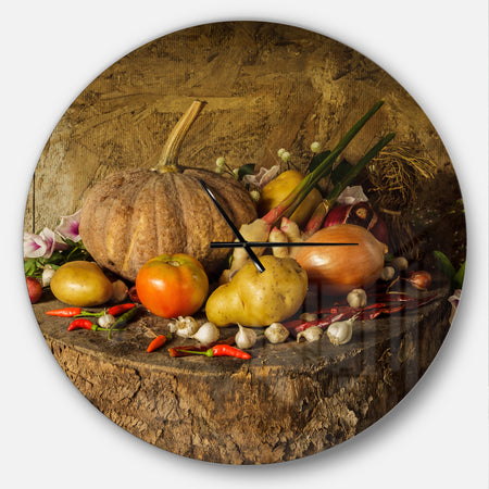 Vegetables and Fruits - Oversized Food Wall CLock