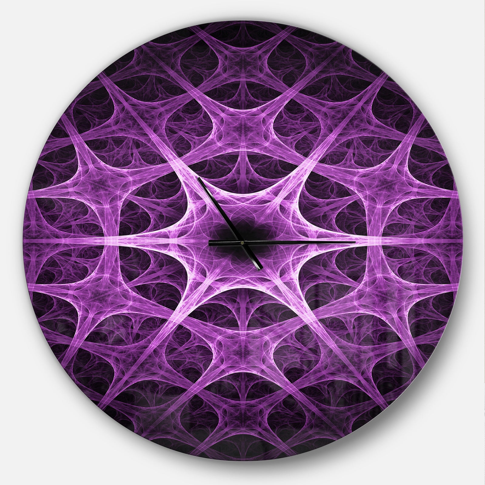 Abstract purple thorn flower - Oversized Modern Wall CLock